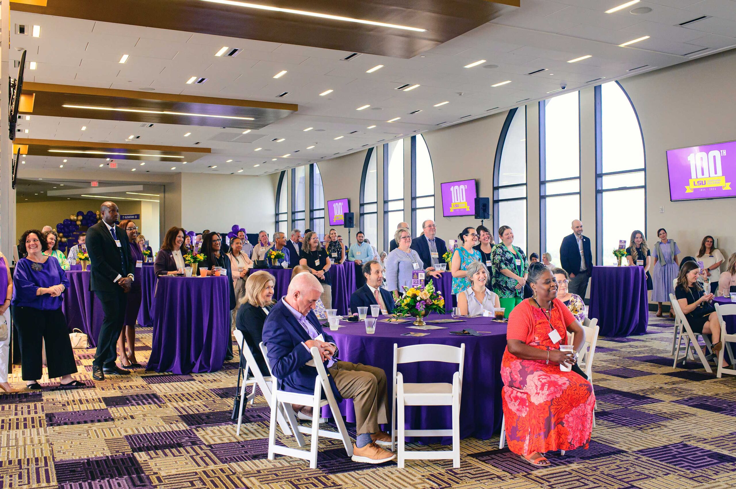 Attendees of the LSU OCE 100th Anniversary Celebration enjoying the guest speaker. Photo by: Rebecca Warren